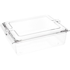 Pioneer Plastics Clear Rectangular Container, 12.5" W x 10.0625" D x 3.8125" H