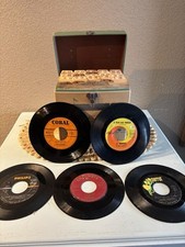 1960's Platter-Pak 700 Series Stackable 45 Record Case Indexed With 50 Records