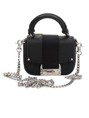 Mimco Herren Tasche schwarz 100% Leder Beuteltasche
