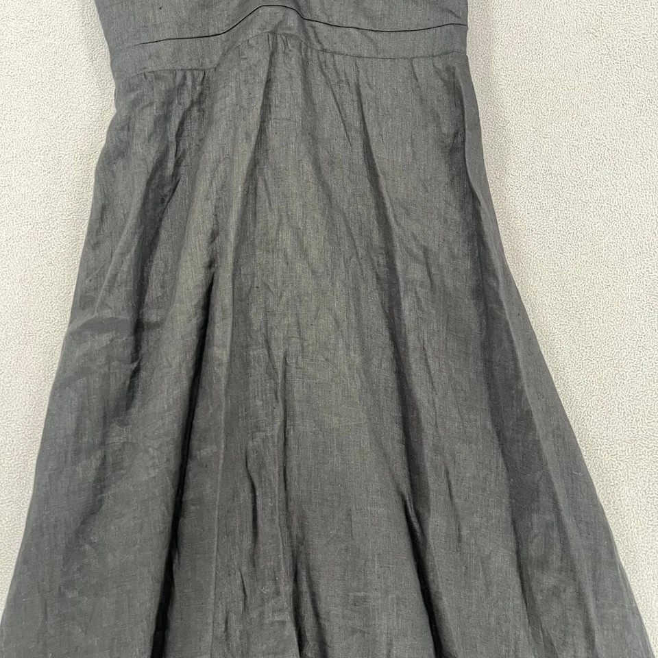 Vestido Kookai para mujer 40 negro Tahití nuevo con etiquetas Vee sin mangas lazo línea A lino Foto 3 de 4