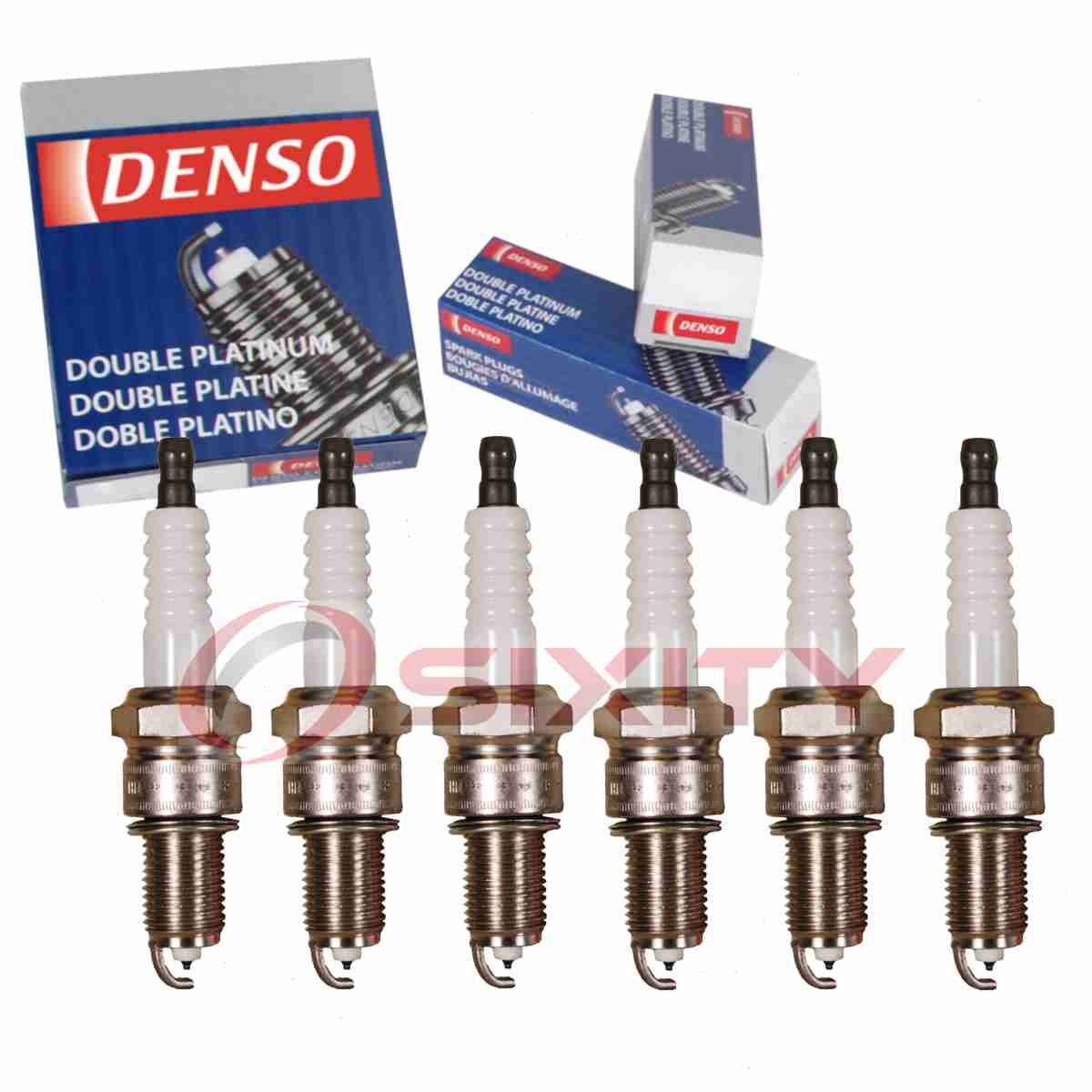 6 pc Denso Platinum Long Life Spark Plugs for 2000 Chrysler Voyager 3.3L V6 fx