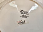 Make The Season Bright Gold Rim White Holiday Plate Holly Design 12 Inches — photo 4