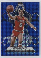 2023-24 Panini Mosaic NBA Greats Blue Prizm 61/199 Julius Erving #292 HOF 14md