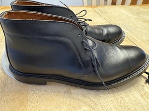 Vintage 90\'s Allen Edmonds Dundee Men\'s Chukka Boots 13B Black NEW | $788 ALLEN EDMONDS DUNDEE 11.5 A BLACK SHELL CORDOVAN  main image 3