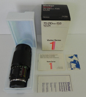 Vivitar Series 1  70-210mm f/3.5 Macro Focusing Zoom Lens in Box