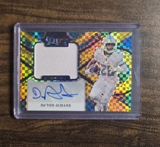 2025 Panini Select De'von Achane Gold Jumbo Signature Swatches /10