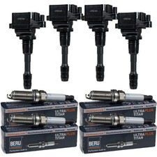 4x NTY Zündspule + BERU Zündkerze für Renault Grand Scénic III JZ0/1_ 1.4 16V
