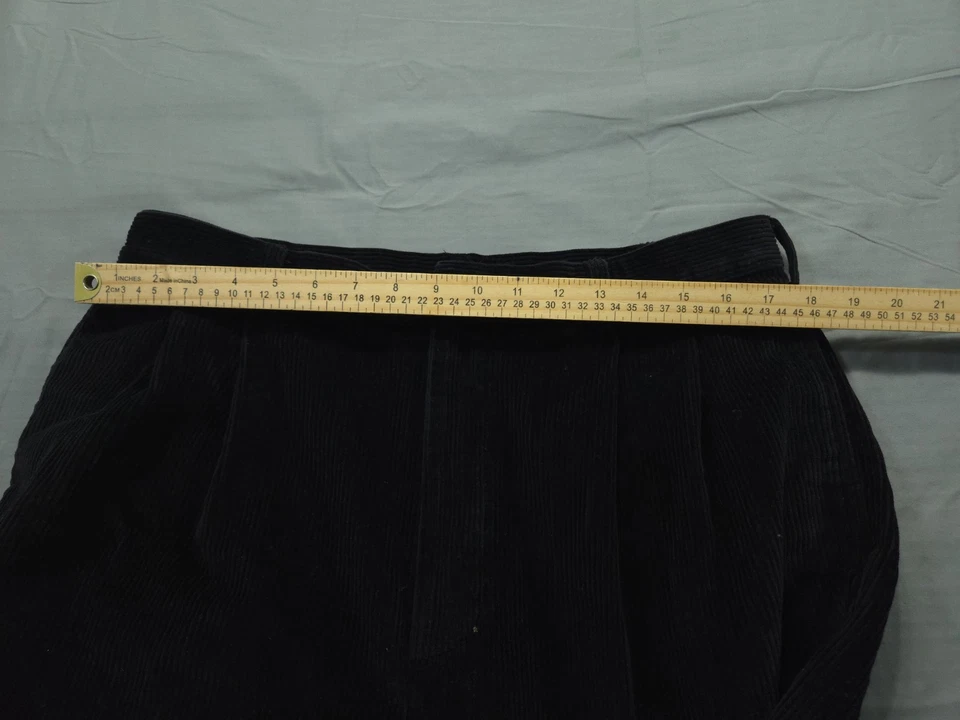 Pantalones Jos A Bank Para Hombre 36x29 Negro Pana Chino Pantalones Plisados Relajados Foto 3 de 4