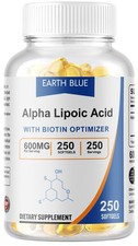 Alpha Lipoic Acid - 600mg Per Serving - 250 Softgels