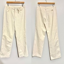 St John Sport Cream High-Waisted Pants Neutral Khaki Size 12