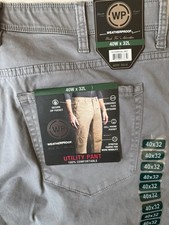 WP Weatherproof Men s Cargo Pants 40x32 Gray Utility Stretch Straight Fit Pant