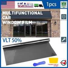 20x10ft Uncut Roll Window Mirror Silver Chrome Tint Film Car Home Office 50