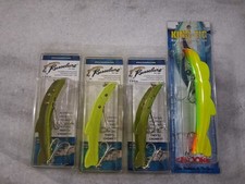 Lot Of 4 Russelure/Boone Kingfish Lures In 3 Great Colors 5in And 6 1/2in