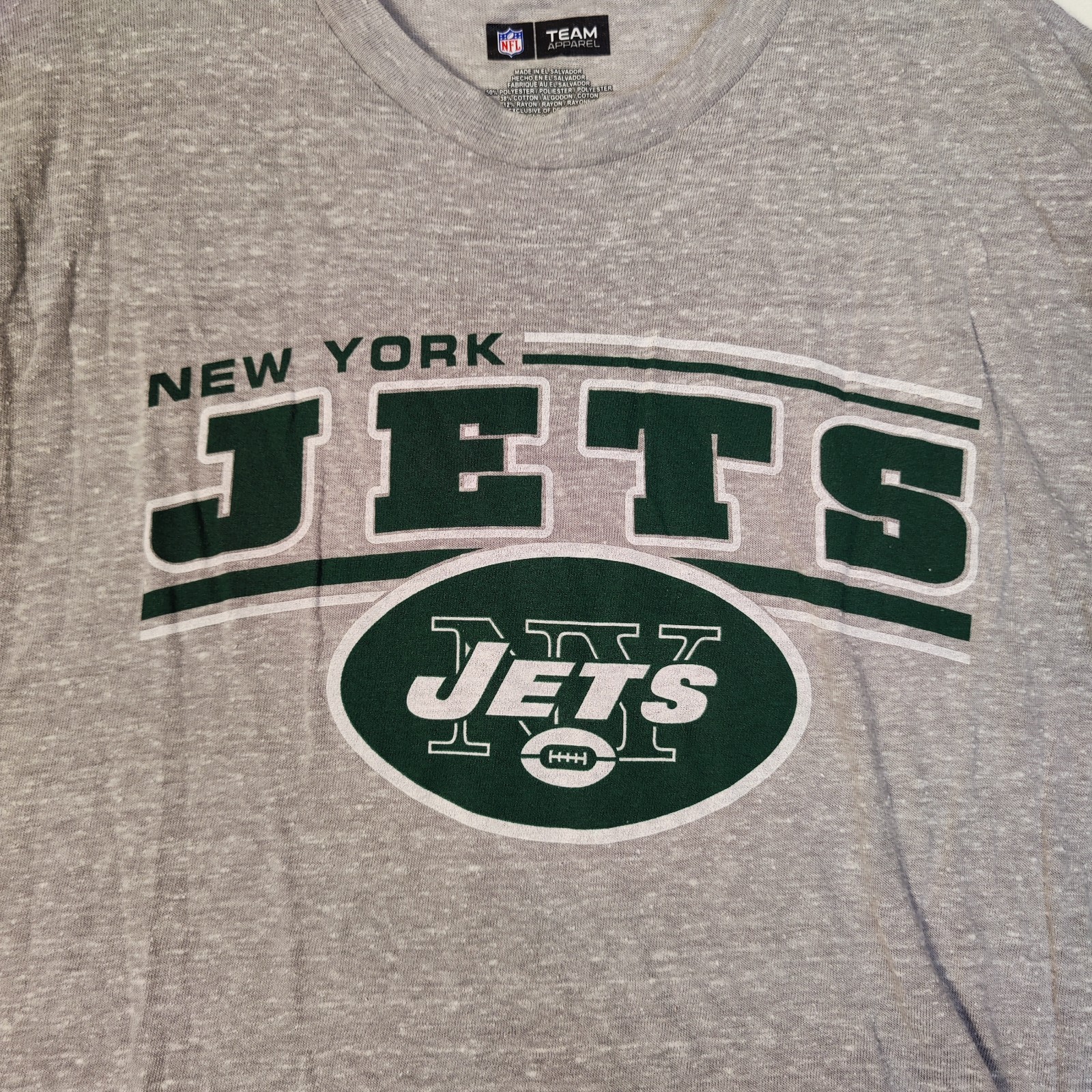 Reebok NFL NY JETS Team Apparel Vintage Short Sleeve Gray T-Shirt 2XL Brand New thumbnail 5