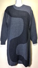 marimekko UNIQLO Wool Knit Dress L Size Gray From Japan