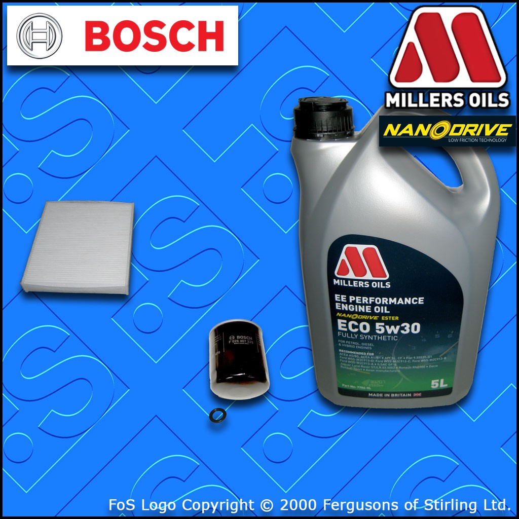 SERVICE KIT for VOLVO V50 1.8 16V OIL CABIN FILTERS +5w30 NANO OIL (2004-2012)