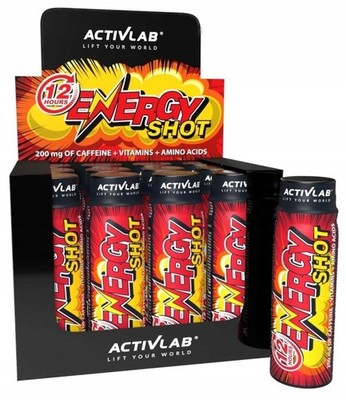 Activlab Energy Shot 12 x 80ml Orange - Pre Workout Training Shot