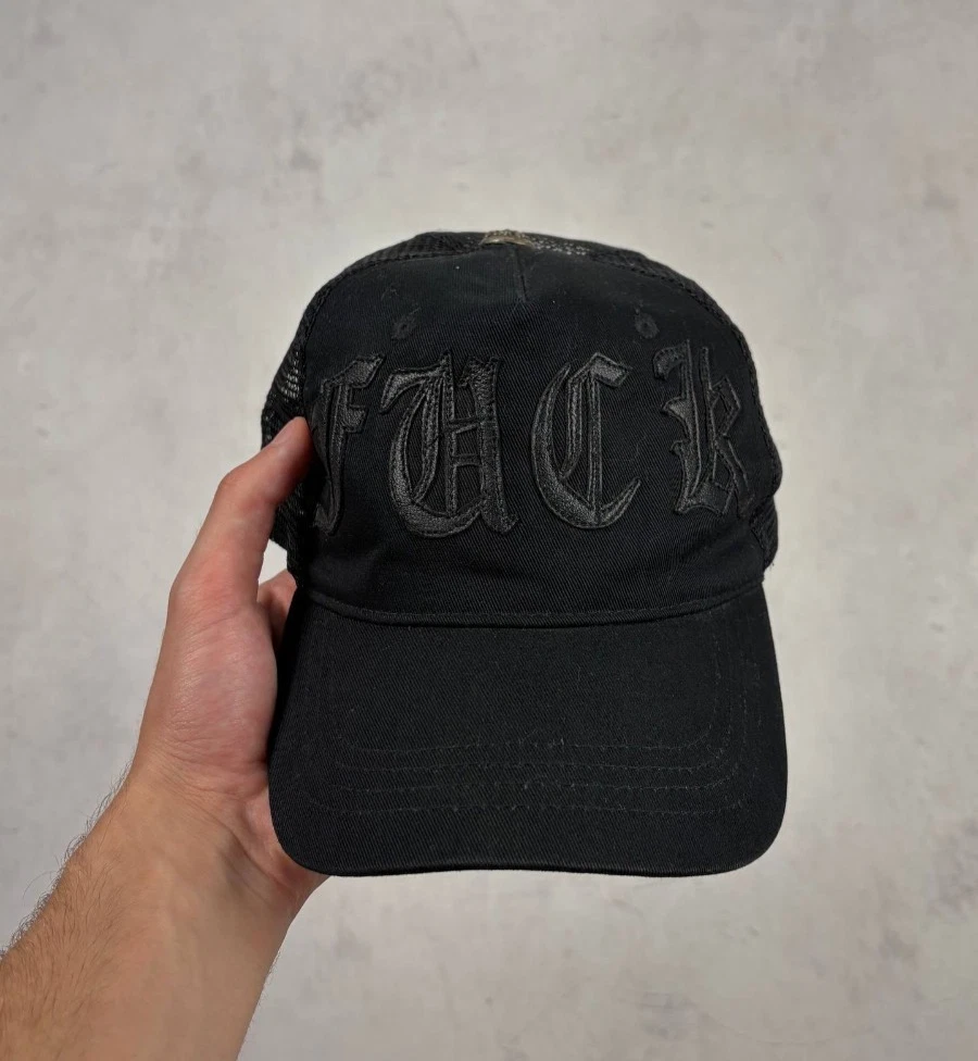 ❗️ULTRA RARE❗️Amal Guessous Chrome Hearts F**K Trucker Cap Silver .925