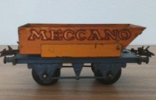 Hornby  O Gauge Meccano Rotary Tipping Wagon. Blue/ Buff / Rarer Version.