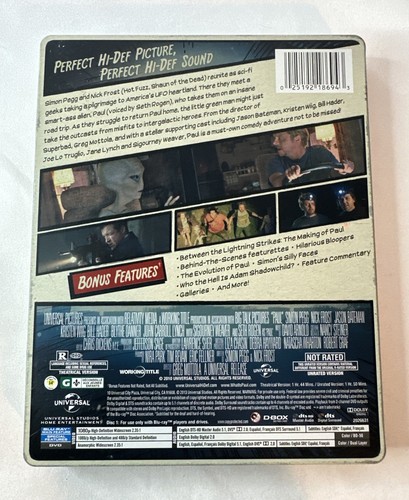 Paul 2010 Limited Edition 2 Disc Steelbook Blu-ray + DVD - Picture 2 of 4