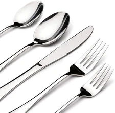 65-Pc Stainless Steel Flatware Set Service 12 w/ Serving Pieces Dishwasher Safe