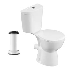 Two-Piece 19 In. Rear Drain Toilet Dual Flush 0.8/1.28 GPF Double Flush round in