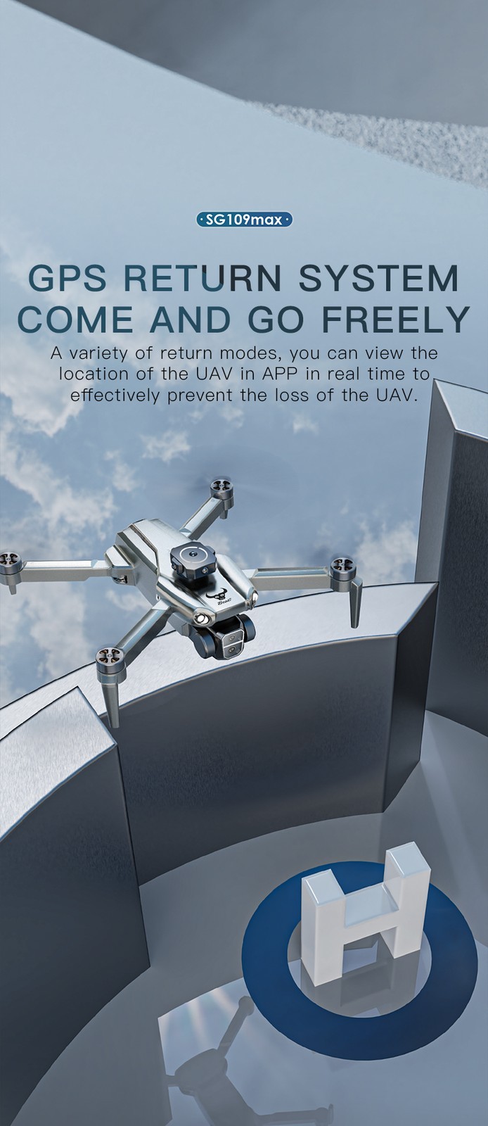 ZLL SG109MAX Drone GPS 4.5" Screen 4K Dual Camera Obstacle Avoidance Quadcopter