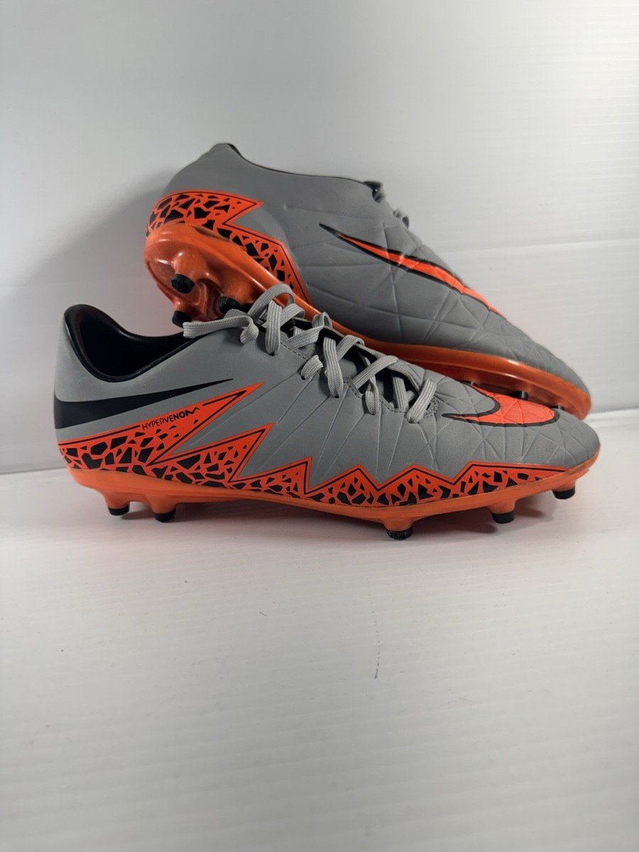 Nike Hypervenom Phinish FG Soccer Cleats Orange Gray 749896-080