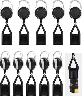 10x Retractable Lighter Holder Keychain | Lighter Keeper w/ Clip & Carabiner