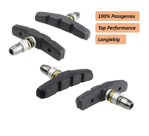 4x Fahrrad V-Brake Bremsbeläge V-Break Bremsschuhe Bremsklötze 70mm