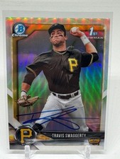 2018 Bowman Chrome Refractor SIGNED RC Baseball #BDC-198 Travis Swaggerty 1st