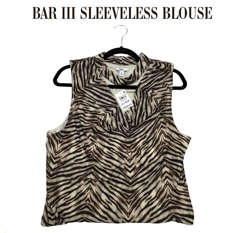 Body Bar III para mujer a rayas de tigre sin mangas capucha cuello estampado animal X-grande Foto 3 de 4