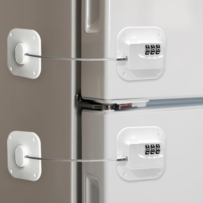 Fridge Lock Refrigerator Freezer Childproof Locks for Cabinets and Drawers Ea...