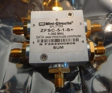 One New Mini-Circuits ZFSC-5-1-S+ 5 Way SMA RF Power Splitter 1-300MHz