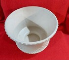 Vintage McCoy Pottery White Swirled Floriane Planter 6 inch tall 7 inch dia. — photo 2