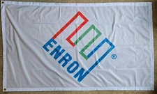 ENRON Full Size Corporate Logo FLAG banner Corporation Fraud Scandal