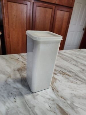 Tupperware Cheese Butter Keeper # 1827-6 Holder 3 piece Small 7'' Almond Vintage