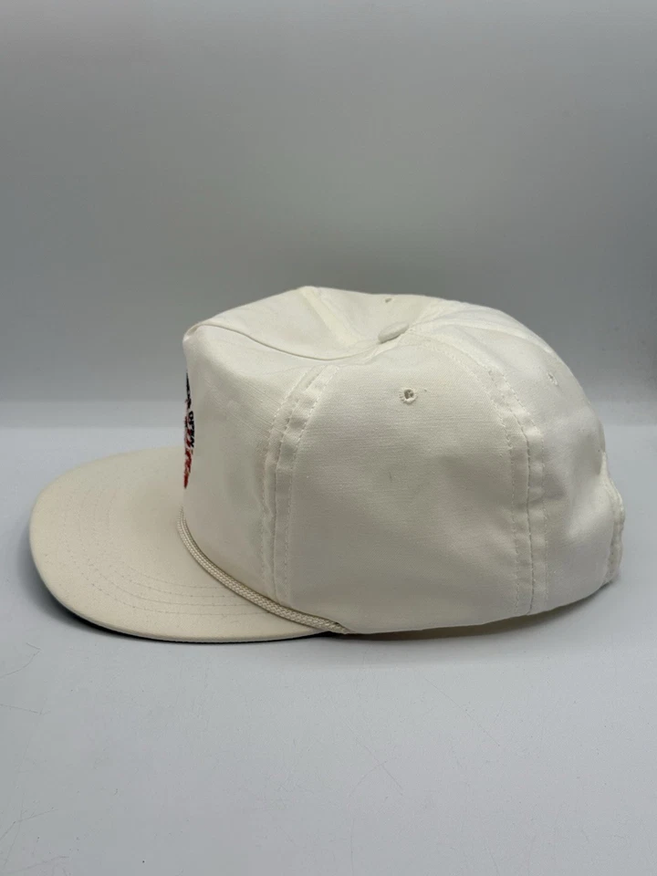 Sombrero de cuerda vintage 1992 US Open Pebble Beach CA Estados Unidos golf blanco Foto 3 de 4