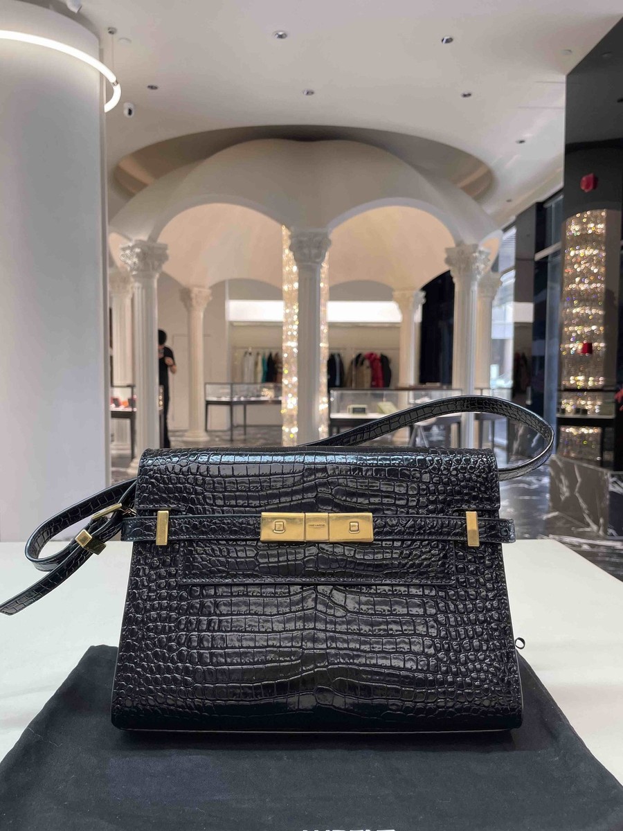 Saint Laurent ChanelEau Fraîche 2点セット YSL Saint Laurent Manhattan Small Calfskin Leather Flap Crossbody
