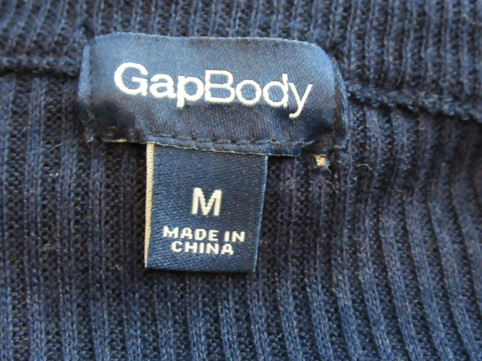 Camisa para dormir tejida de manga larga Henley Dorm Gap Body para mujer, azul marino, mediana Foto 4 de 4