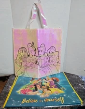 Lot of 2 Disney Princess Large Reusable Shopping Bags