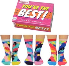 United Oddsocks You're The Best 6 Odd Socks Gift Box-Ladies Size 4-8