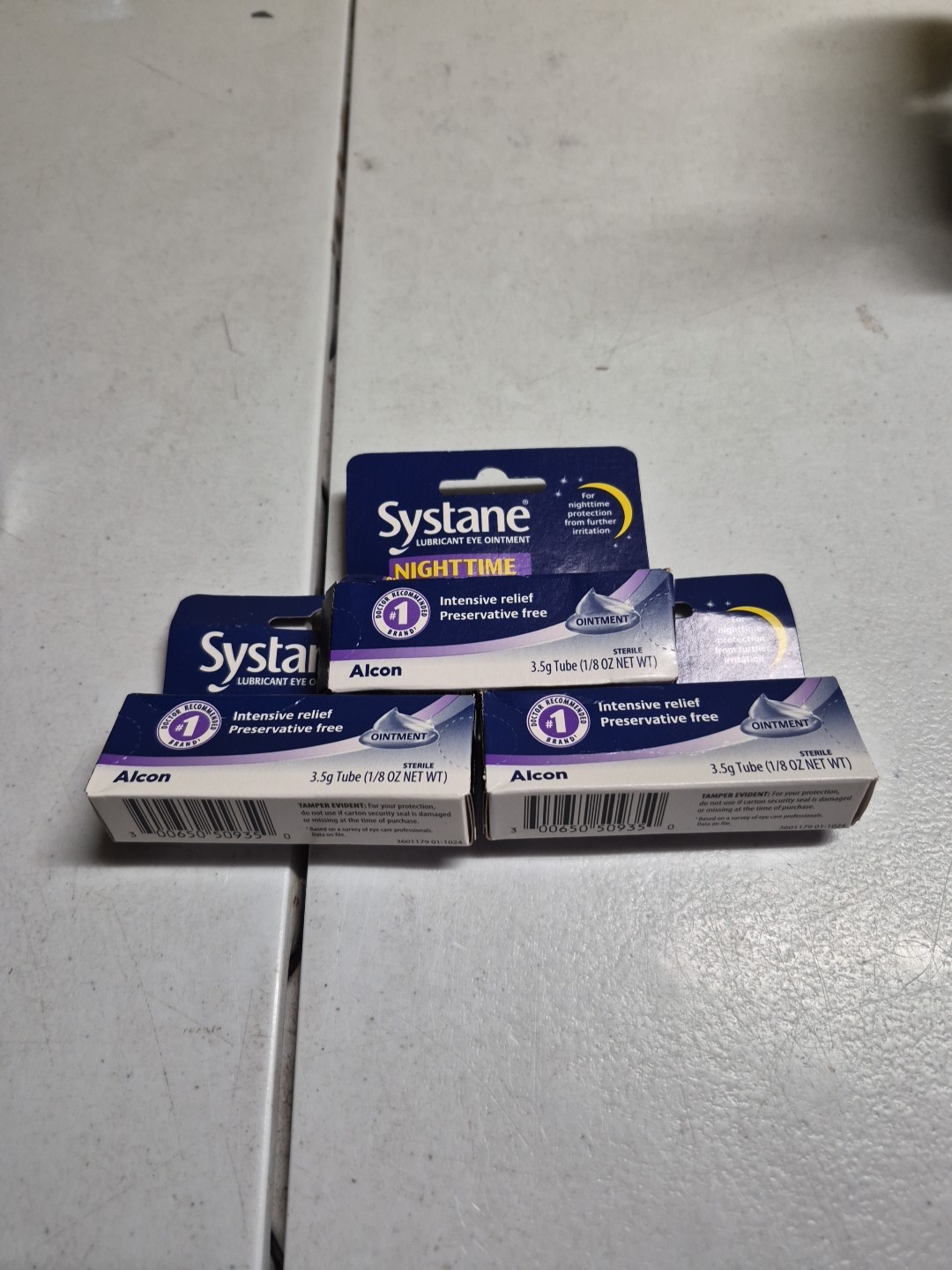 3 Pack Systane Nighttime Lubricant Eye Ointment 3.5g Tube (1