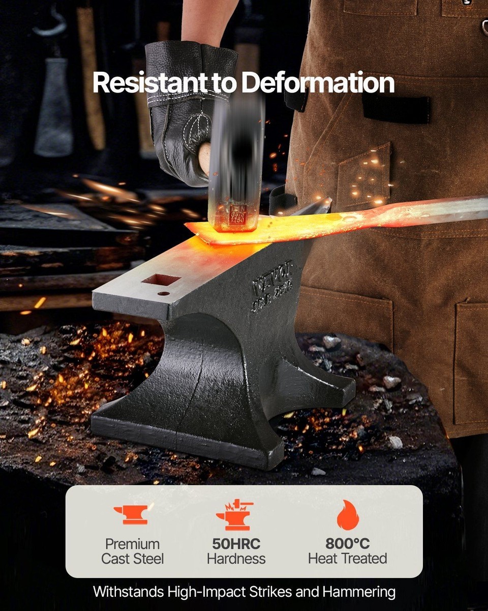 55lb Industrial Grade Anvil Cast Steel with Clean Surface