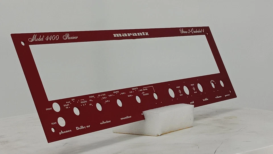 Placa frontal roja con letras blancas Marantz 4400 - Nueva | Garantía de 1 año Foto 3 de 4