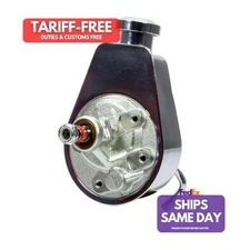 Racing Power R3913, One Chrome Steel Saginaw Power Steering Pump Chrome Performa