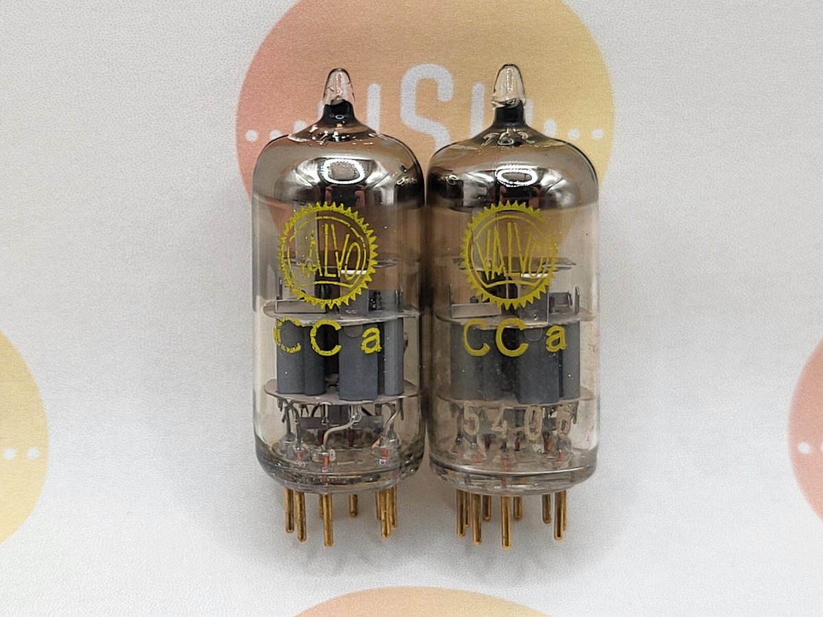 Valvo CCa (E88CC+) Yellow Label O-Getter Matched Pair