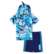 Sonic The Hedgehog Boys Hoodie T Shirt Shorts Set Size 4 5 Outfit Costume 4T 5T