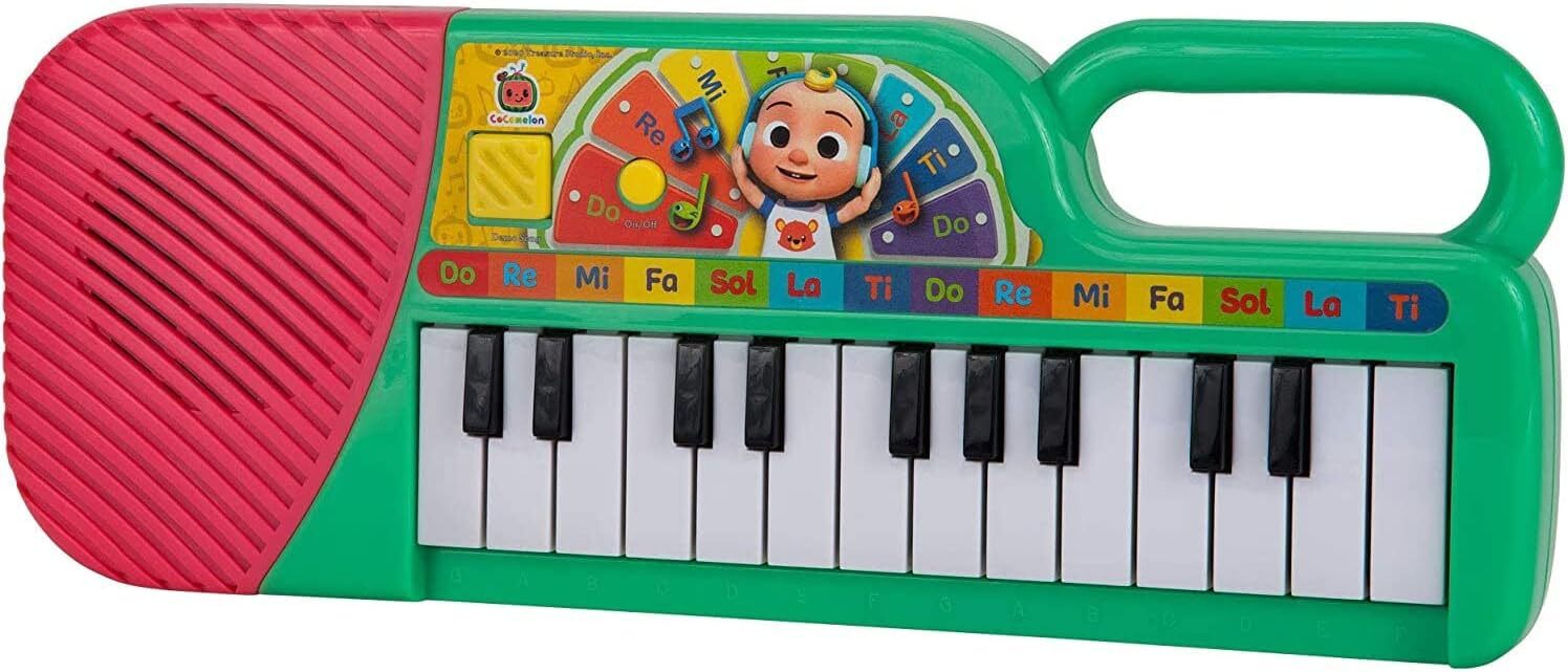 CoComelon First Act Musical Keyboard with 23 Keys and Pre-Recorded ABC Songs