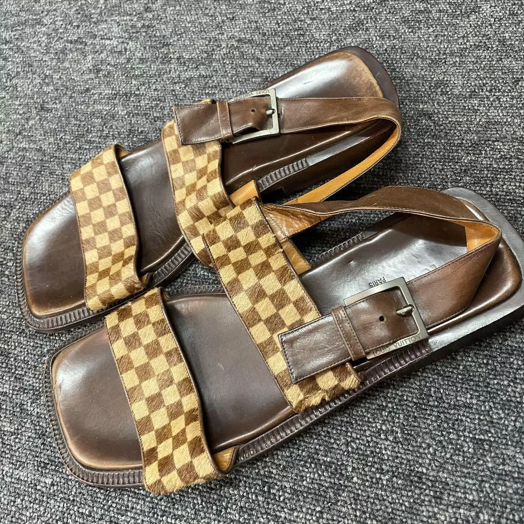 louis vuitton sandals brown